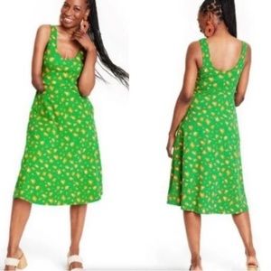 TABITHA Brown X Target Green Leopard print jersey-knit midi dress
